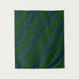 MODERN Mandala LINES - BLUE-GREEN Tapestry Wandkleed