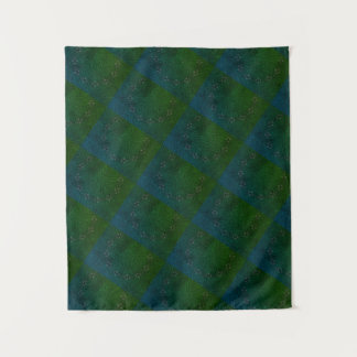 MODERN Mandala LINES - BLUE-GREEN Tapestry Wandkleed