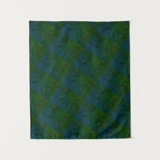 MODERN Mandala LINES - BLUE-GREEN Tapestry Wandkleed (Voorkant)