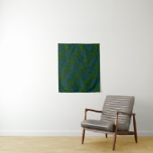 MODERN Mandala LINES - BLUE-GREEN Tapestry Wandkleed (In situ)