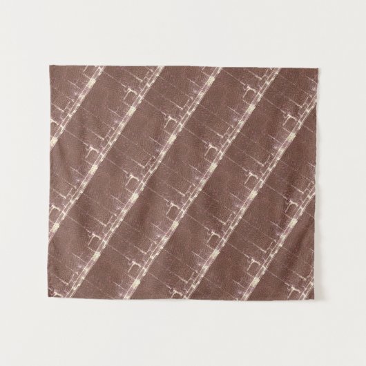 MODERN Mandala LINES - BROWN LIGHT Tapestry Wandkleed (Voorkant (horizontaal))