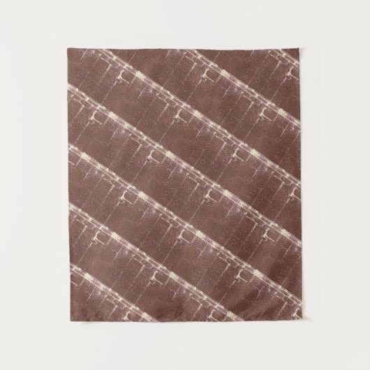 MODERN Mandala LINES - BROWN LIGHT Tapestry Wandkleed (Voorkant)