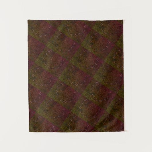 MODERN Mandala LINES - RED - BROWN Tapestry Wandkleed (Voorkant)