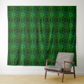 MODERN Mandala LINES -RED-GREEN- ROOS Tapestry Wandkleed (In Situ (horizontaal))