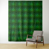 MODERN Mandala LINES -RED-GREEN- ROOS Tapestry Wandkleed (In situ)