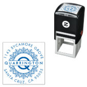 Modern Mandala Monogram | Achternaam Retouradres Zelfinktende Stempel (In situ)