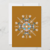 Modern Mandala Mustard Boho Art Vrijgezellenfeest Kaart (Achterkant)