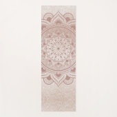 Modern Mandala Om Roos Gold Glitter Chic Exercise Yogamat (Voorkant)