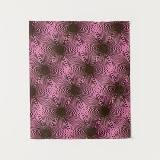 MODERN Mandala - PINK BLACK ROOS Tapestry Wandkleed (Voorkant)