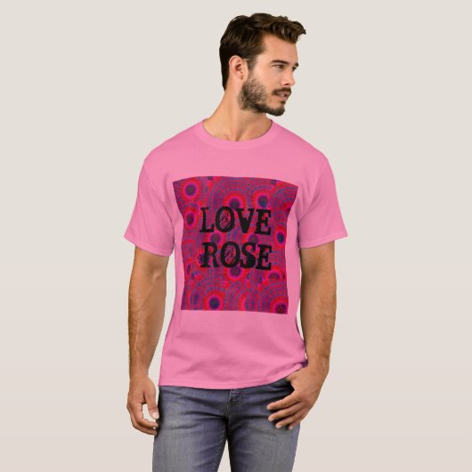 MODERN MANDALA ROOS COLOR PINK T-SHIRT (Voorkant volledig)