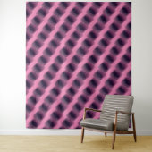MODERN Mandala SMALL LINES - BLACK-PINK Tapestry Wandkleed (In situ)