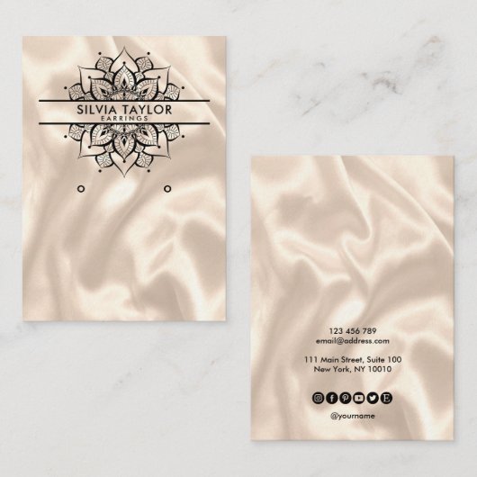 Modern Mandala Verooringskaart Visitekaartje (Voorkant / Achterkant)