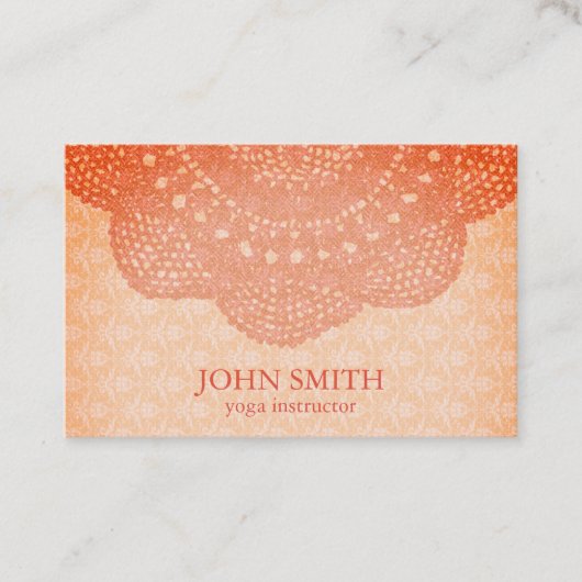 Modern Mandala Yoga Instructor Business Ca Visitekaartje (Voorkant)