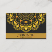 Modern Mandala Yoga Instructor Business Ca Visitekaartje (Voorkant)