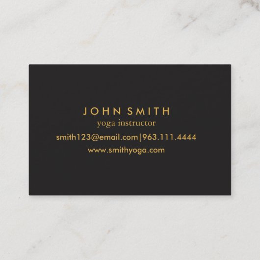 Modern Mandala Yoga Instructor Business Ca Visitekaartje (Achterkant)