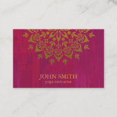 Modern Mandala Yoga Instructor Business Ca Visitekaartje (Voorkant)