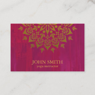 Modern Mandala Yoga Instructor Business Ca Visitekaartje