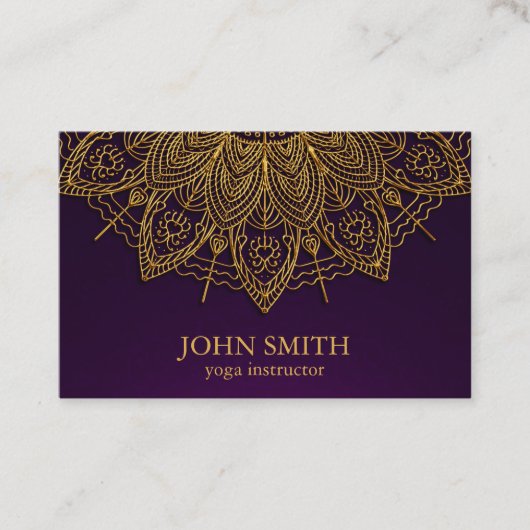 Modern Mandala Yoga Instructor Business Visitekaartje (Voorkant)