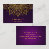 Modern Mandala Yoga Instructor Business Visitekaartje (Voorkant / Achterkant)