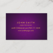 Modern Mandala Yoga Instructor Business Visitekaartje (Achterkant)