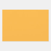 Modern Mango Yellow Plain Solid Color Inpakpapier Vel (Voorkant 2)