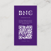 Modern Manicurist Royal Paarse Instagram Visitekaartje (Achterkant)