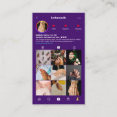 Modern Manicurist Royal Paarse Instagram Visitekaartje (Voorkant)