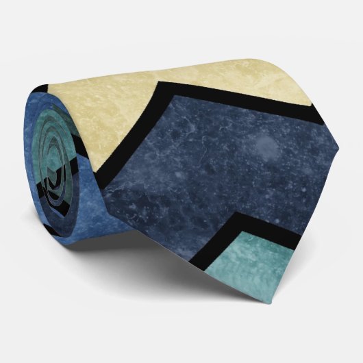 Modern Manly Blue Chevrons Stropdas (Opgerold)