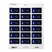 Modern & Mannelijk Navy Blauwe Muziekinviool Ontwe Etiket (Full Sheet)