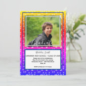 MODERN MANNELIJKE AFSTUDEERDER STARS BLUE | GRADUT KAART (Staand voorkant)