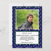 MODERN MANNELIJKE AFSTUDEERDER STARS BLUE | GRADUT KAART (Voorkant)