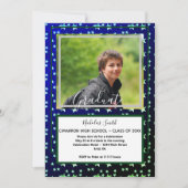 MODERN MANNELIJKE AFSTUDEERDER STARS BLUE | GRADUT KAART (Voorkant)