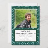 MODERN MANNEN AFSTUDEERDER STARS GROEN | GRADUTIS  KAART (Voorkant)