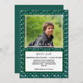 MODERN MANNEN AFSTUDEERDER STARS GROEN | GRADUTIS  KAART (Voorkant / Achterkant)