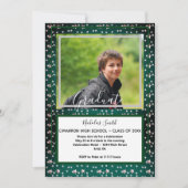 MODERN MANNEN AFSTUDEERDER STARS GROEN | GRADUTIS  KAART (Voorkant)