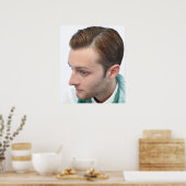 Modern Mannen Haircut Poster (Keuken)