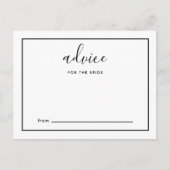 Modern Manuscript Advice voor Bride Zwart-wit Advieskaart (Voorkant)