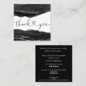 modern manuscript holographic dank u voor uw orde vierkante visitekaartje (Voorkant / Achterkant)