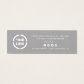 Modern manuscript met logo zaken dank u tussenvoeg mini visitekaartjes (Achterkant)