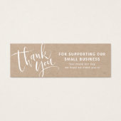 Modern manuscript met logo zaken dank u tussenvoeg mini visitekaartjes (Voorkant)