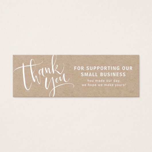 Modern manuscript met logo zaken dank u tussenvoeg mini visitekaartjes (Voorkant)