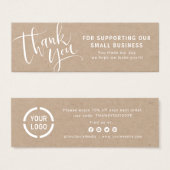 Modern manuscript met logo zaken dank u tussenvoeg mini visitekaartjes (Voorkant /achterkant)