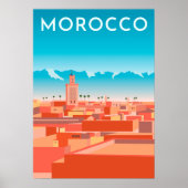 Modern Marakesh Travel Poster (Voorkant)