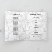 Modern Marble 5 Photo Collage Memorial Funeral Programma (Binnen)