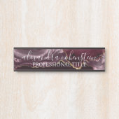 Modern Marble Agate Burgundy Office Door Sign Deurbordje (Voorkant)