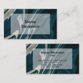 Modern Marble Aqua White Stijlvol Visitekaartje (Voorkant / Achterkant)