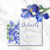 Modern Marble Blue Iris Afbeelding Wedding Details