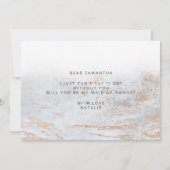 Modern Marble Blue Maid of Honor proposal Kaart (Achterkant)