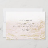 Modern Marble Blush Maid of Honor proposal Kaart (Achterkant)