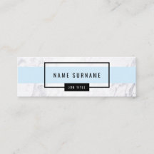 Modern Marble Clean Baby Blue Mini Visitekaartje